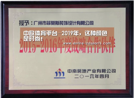中欧体育平台-2019年,这种颜色是时尚!(图1) 中欧体育